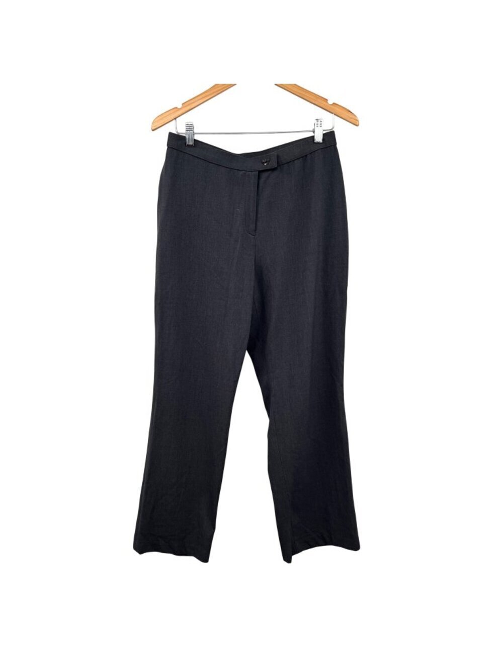 Worthington Womens Straight Leg Dress Pants High Rise Gray Size 12P